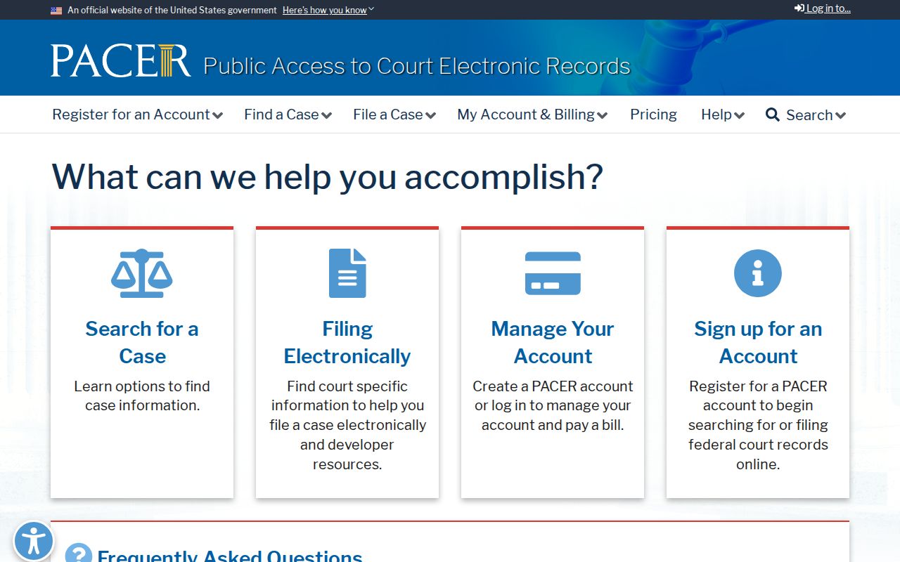 Los Altos previous residents federal court records access
